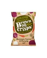 Brown Bag Crisps - Beetroot, Carrot & Parsnip Veggie Crisps - 15 x 40g
