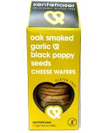 Kent & Fraser - Oak Smoked Garlic & Black Poppy Seed Cheese Biscuits - 6 x 110g