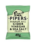 Pipers - Burrow Hill Cider Vinegar & Sea Salt Crisps - 24 x 40g