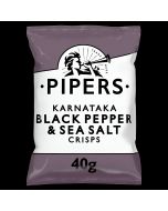Pipers - Karnataka Black Pepper & Sea Salt Crisps - 24 x 40g
