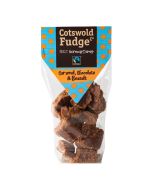 Cotswold Fudge Co - Fairtrade Chocolate, Caramel & Seasalt Fudge - 12 x 150g