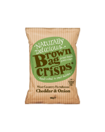 Brown Bag Crisps - West Country Farmhouse Cheddar & Onion Crisps - 20 x 40g