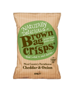 Brown Bag Crisps - West Country Farmhouse Cheddar & Onion Crisps - 10 x 150g