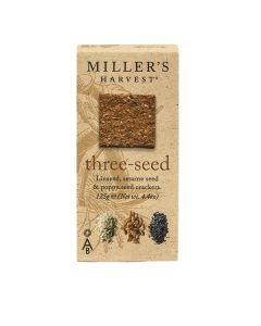 Artisan Biscuits - Miller's Three Seed Crackers - 6 x 125g