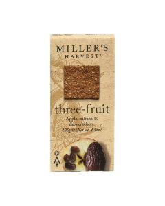 Artisan Biscuits - Miller's Three Fruit Crackers - 6 x 125g