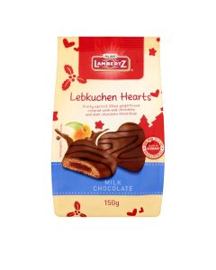 Lambertz - Lebkuchen Milk Chocolate Hearts - 36 x 150g