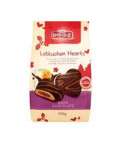 Lambertz - Lebkuchen Dark Chocolate Hearts - 36 x 150g