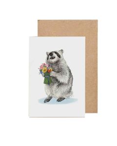 Beth Goodwin - Sweet Raccoon Greetings Card - 10 x cards