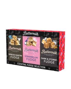 Buttermilk - Cocktail Fudge Gift Selection Box (1 x Espresso Martini, 1 x Strawbellini, 1 x Dark & Stormy Fudge) - 6 x 300g
