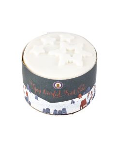 Buxton Pudding Company - Iced 4” Round Tipsy Christmas Cake - 6 x 350g