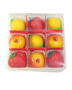 NMK - Marzipan Fruits 9 Piece Square Pack 30% Almond - 12 x 225g