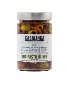 Casalinga - Marinated Pitted Italian Antipasto Olives - 6 x 290g