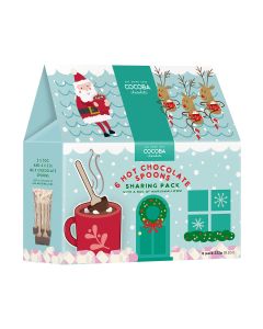 Cocoba - 6 Piece Family Hot Chocolate Spoon Gift Box - 6 x 166g