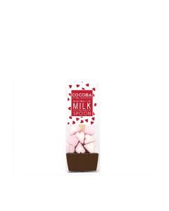 Cocoba - Milk Hot Chocolate Spoon with Heart Marshmallows - 12 x 50g