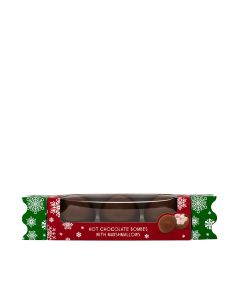 Cocoba - Milk Hot Chocolate Bombes with Mini Marshmallows Christmas Cracker - 6 x 150g