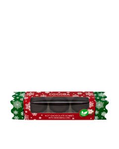 Cocoba - Dark Hot Chocolate Bombes Christmas Cracker with Vegan Marshmallows, 3 Pack - 6 x 150g