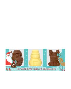 Cocoba - Christmas Character Hot Chocolate Bombes with Mini Marshmallows, 3 Pack - 6 x 150g