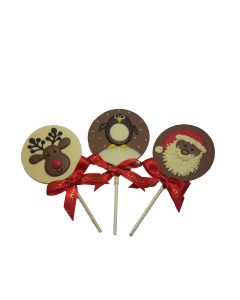 Chocolate Craft - Mixed Case of Festive Friends Chocolate Lollies - 10 x 30g