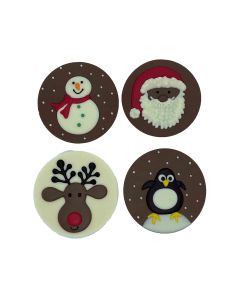 Chocolate Craft - Mixed Case of Festive Friends Tree Decorations - 15 x 30g