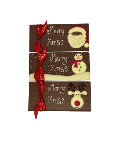 Chocolate Craft - Mixed Case of Merry Christmas Bars - 10 x 80g