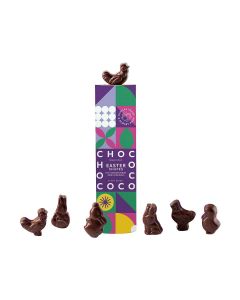 Chococo - 72% Ecuador Dark Chocolate Easter Shapes Tube - 12 x 100g