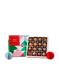 Chococo - Medium Festive Selection Box with 16 Handcrafted Chocolates  - 6 x 160g