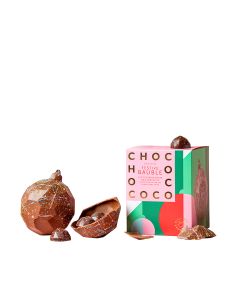 Chococo - 47% Colombian Milk Chocolate Bauble filled with Salted Caramel Gems - 6 x 150g