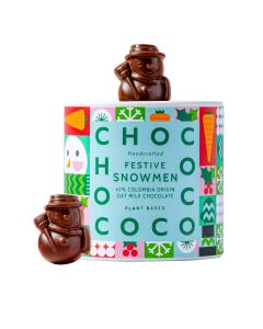 Chococo - 43% Oatm!lk Chocolate Mini Snowmen Tube - 12 x 100g