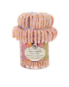 Natural Candy Shop - Tutti Frutti Candy Canes in Display Tub - 96 x 28g