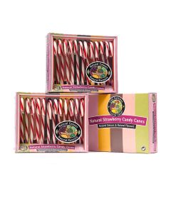Natural Candy Shop - Strawberry Candy Canes Cradle Pack - 12 x 168g