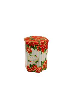 Churchill's Confectionery - Regency Poinsettia Tin with Mini White Chocolate and Raspberry Biscuits - 12 x 150g