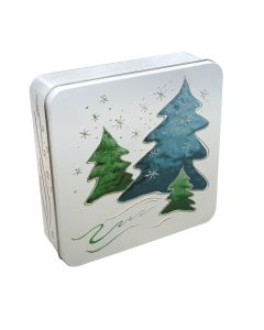 Churchill's Confectionery Ltd - Christmas Tree Tin with Mini Choc Chip Biscuits - 10 x 200g