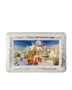 Churchill's Confectionery Ltd - Home for Christmas Tin with Belgian Chocolate Biscuits - 12 x 300g