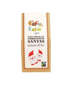 Cocoa Loco - Fairtrade & Organic Milk Chocolate Santas - 6 x 100g