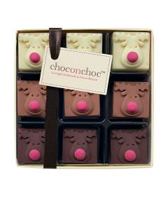 Choc on Choc - White, Milk & Dark Chocolate Reindeers - 6 x 90g