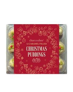 Choc on Choc - 12 Christmas Puddings Filled with Caramel - 6 x 120g