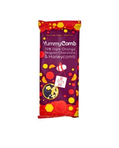 Yummycomb - 70% Dark Orange Chocolate Slab - 12 x 100g