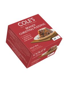 Cole's Puddings - Small Boxed Brandy Christmas Pudding - 12 x 227g