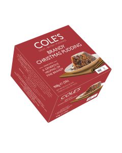 Cole's Puddings - Medium Boxed Brandy Christmas Pudding - 6 x 454g