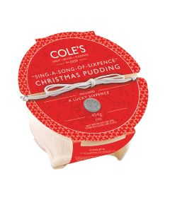 Cole's Puddings - Sing a Song of Sixpence Christmas Pudding  - 6 x 454g