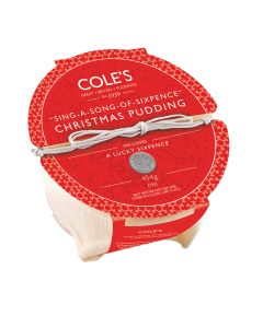 Cole's Puddings - Sing a Song of Sixpence Christmas Pudding - 6 x 454g