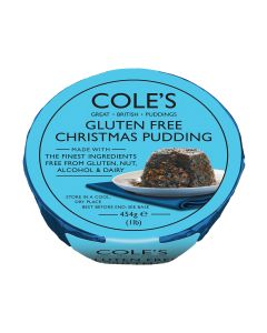 Cole's Puddings  - Gluten, Nut and Alcohol Free Christmas Pudding - 6 x 454g