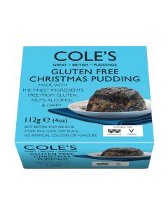 Cole's Puddings - Gluten, Nut and Alcohol Free Christmas Pudding - 12 x 112g