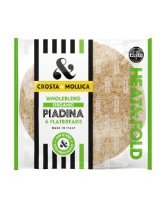 Crosta & Mollica - Organic Piada Wholeblend Flatbreads with EVOO - 12 x 300g