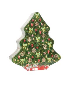 Silver Crane - Joyful Christmas Tree Mini Chocolate Chip Cookies Tin - 12 x 200g