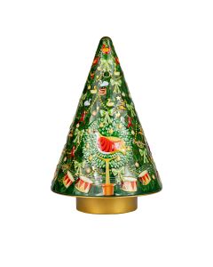 Silver Crane - 12 Days of Christmas Musical Rotating Tree Mini Chocolate Chip Cookies Tin - 6 x 300g