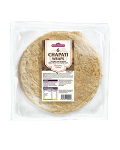 The Curry Sauce Co - 6 Plain Chapati Flat Breads - 10 x 345g