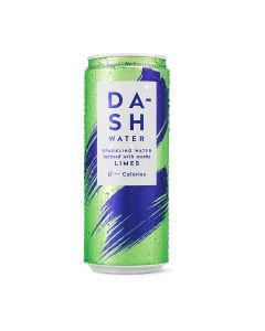 Dash Water - Sparkling Water Infused with Wonky Limes - 12 x 330g