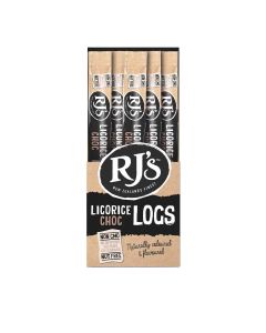 RJ's Licorice - Natural Soft Eating Choc Licorice Log Display - 25 x 40g
