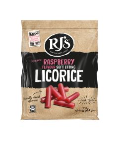 RJ's Licorice - Natural Soft Eating Raspberry Licorice - 12 x 300g
